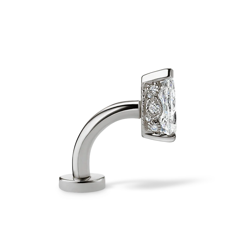 Pear Diamond Engraved Navel Floater - Image 12