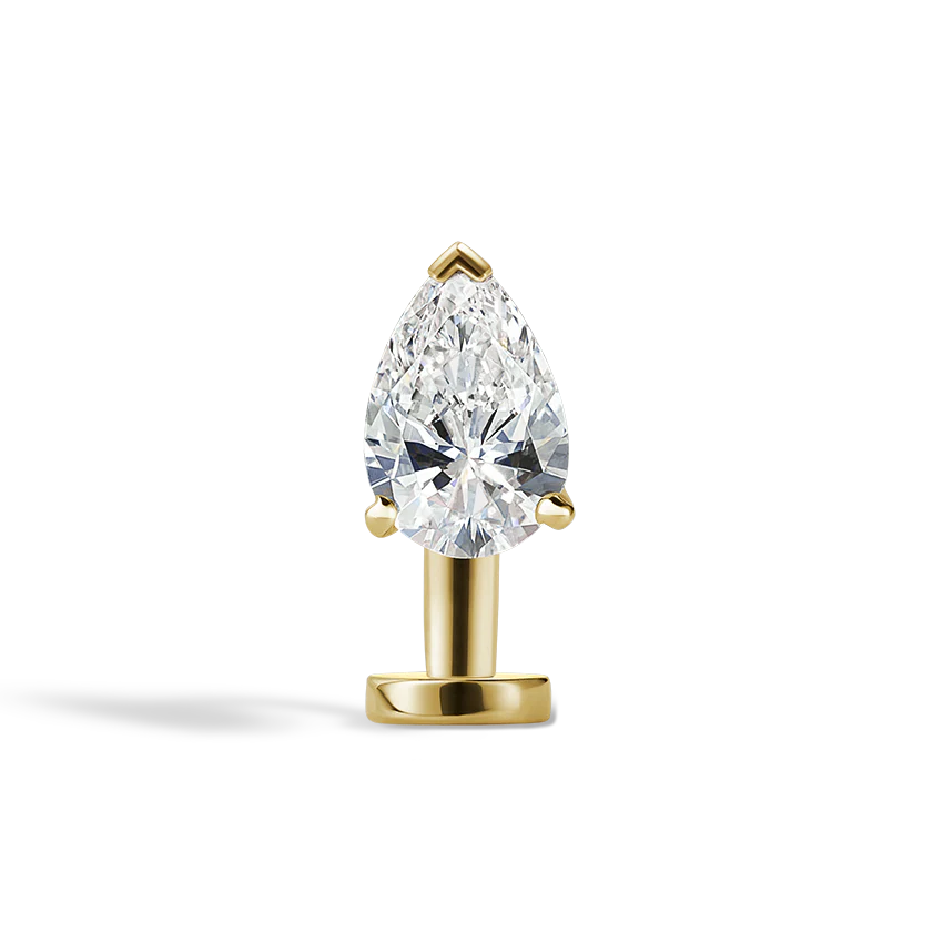 Pear Diamond Engraved Navel Floater - Image 19