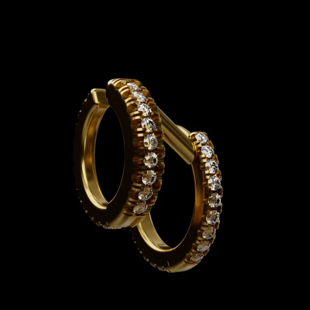 Pearl and Diamond Double Eternity Linked Hoop Earring and Cuff - Image 10