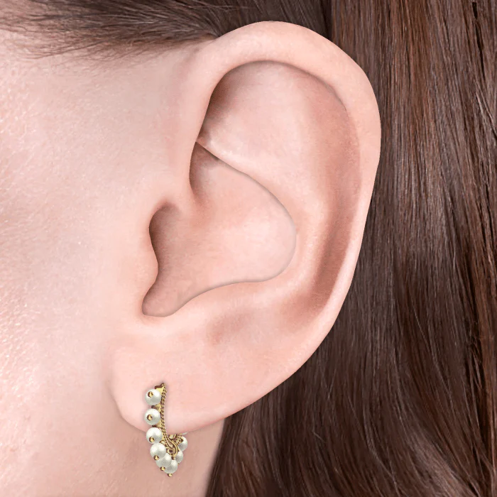 Pearl Coronet Hoop Earring - Image 14