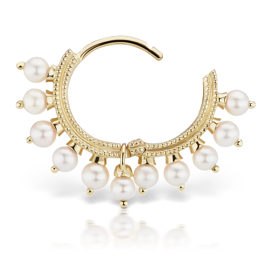 Pearl Coronet Hoop Earring - Image 28
