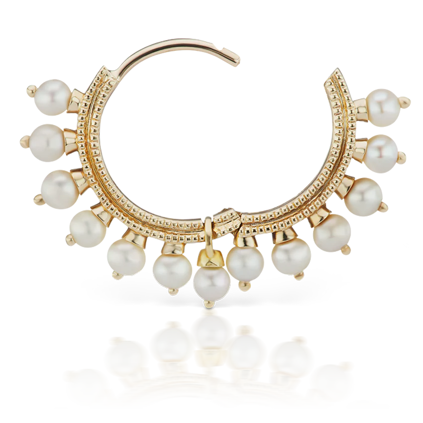 Pearl Coronet Hoop Earring - Image 33