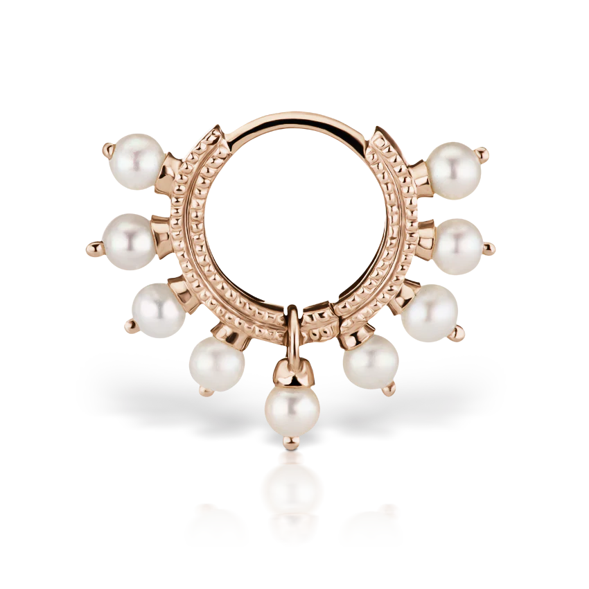 Pearl Coronet Hoop Earring - Image 40