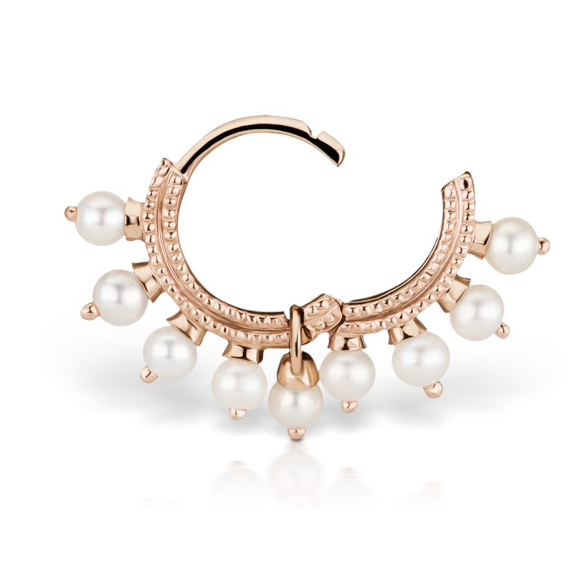 Pearl Coronet Hoop Earring - Image 41