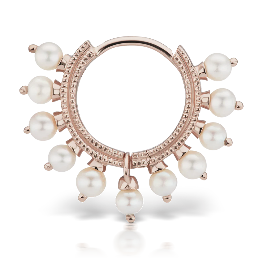 Pearl Coronet Hoop Earring - Image 44