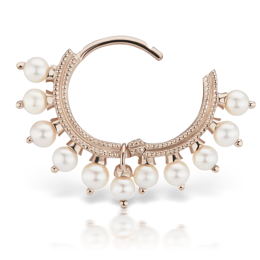 Pearl Coronet Hoop Earring - Image 45