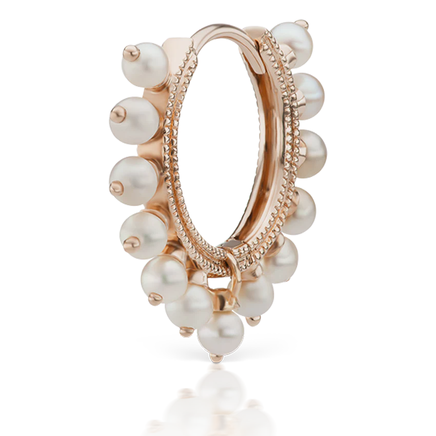 Pearl Coronet Hoop Earring - Image 48