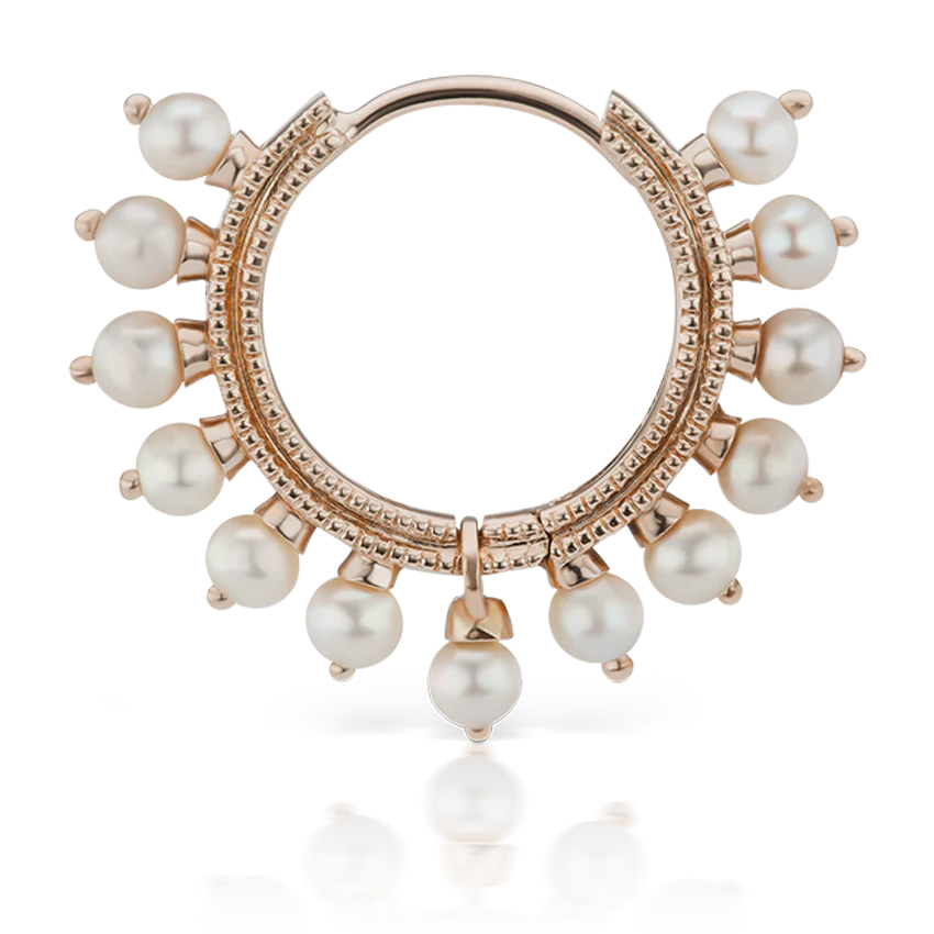Pearl Coronet Hoop Earring - Image 49