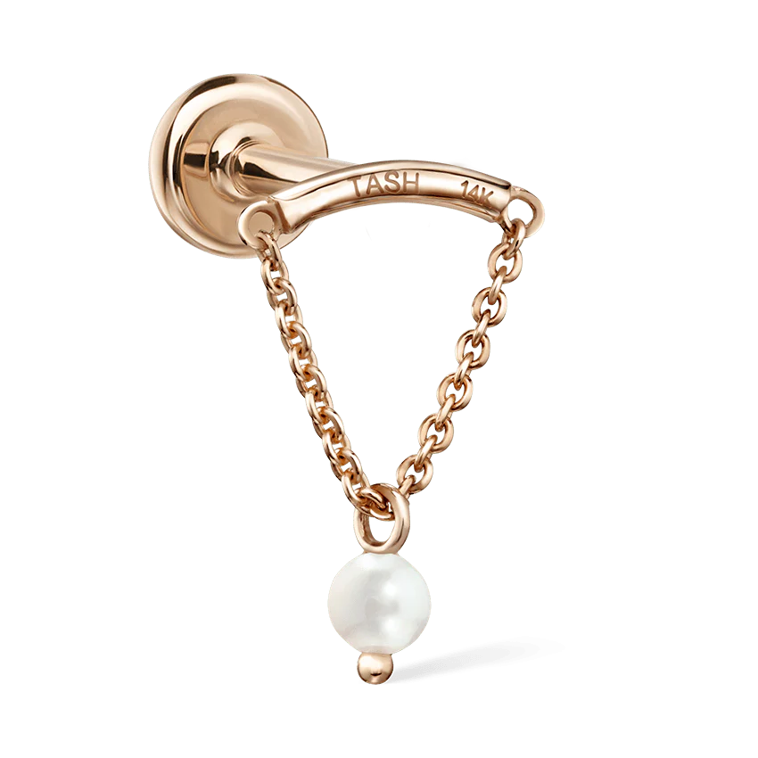 Pearl Drape Threaded Stud Earring - Image 16