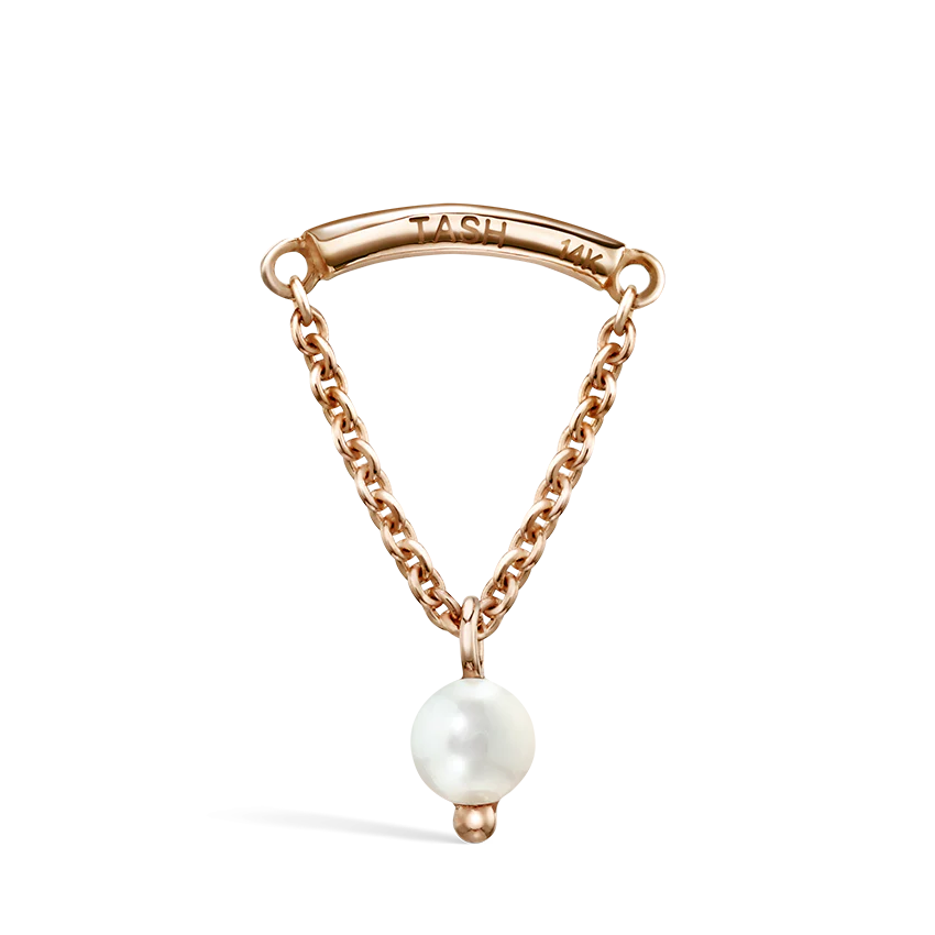 Pearl Drape Threaded Stud Earring - Image 17