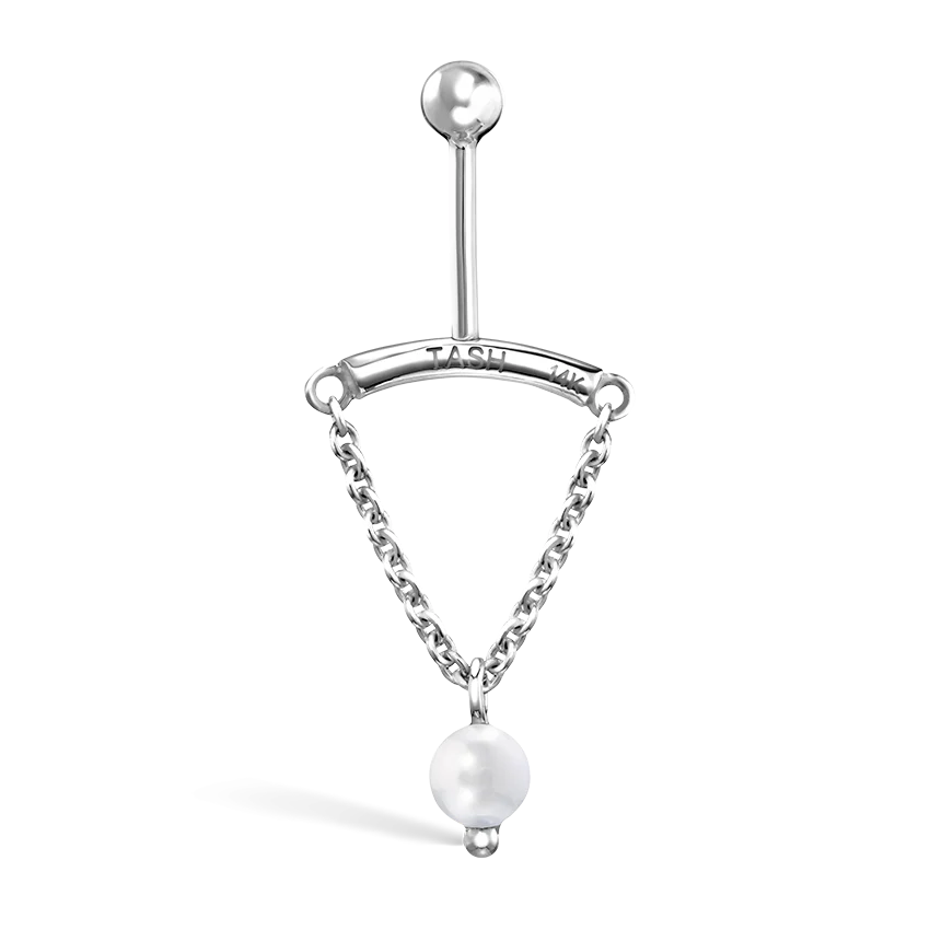 Pearl Drape Threaded Stud Earring - Image 6