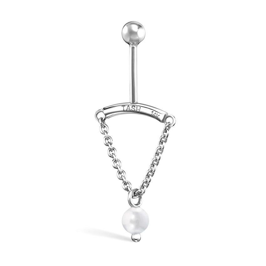 Pearl Drape Threaded Stud Earring - Image 7