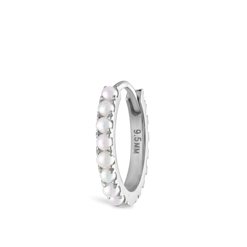 Pearl Eternity Hoop Earring - Image 14