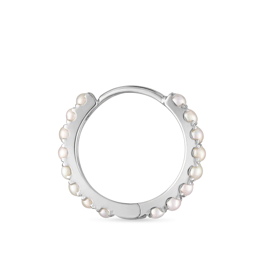 Pearl Eternity Hoop Earring - Image 15