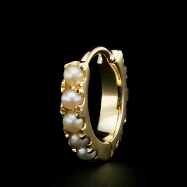 Pearl Eternity Hoop Earring - Image 19