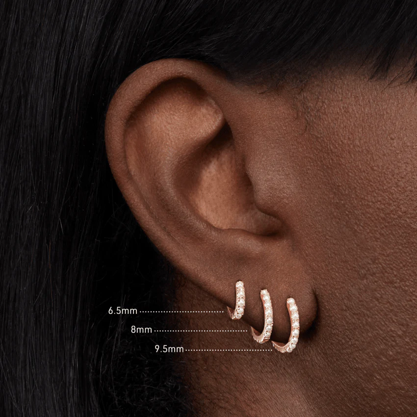 Pearl Eternity Hoop Earring - Image 33