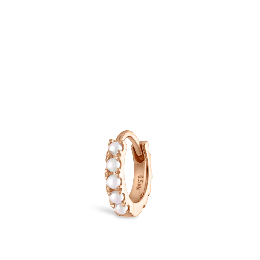 Pearl Eternity Hoop Earring - Image 34