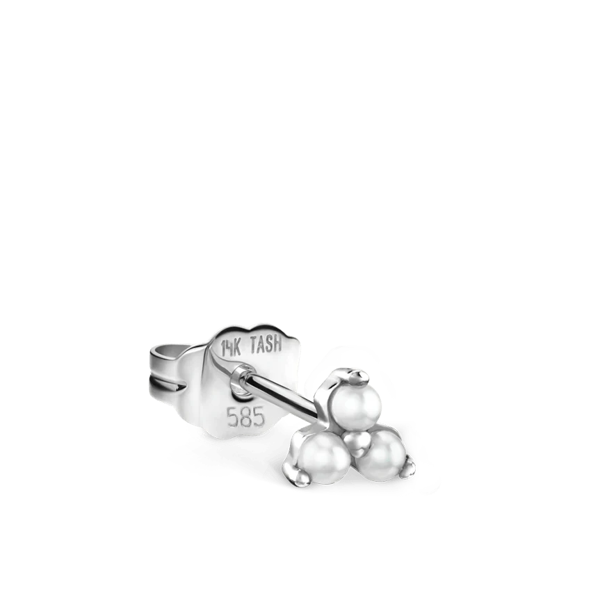 Pearl Trinity Stud Earring