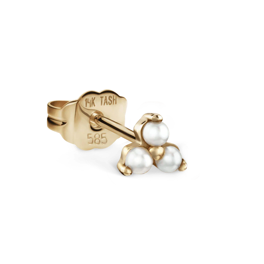 Pearl Trinity Stud Earring - Image 8