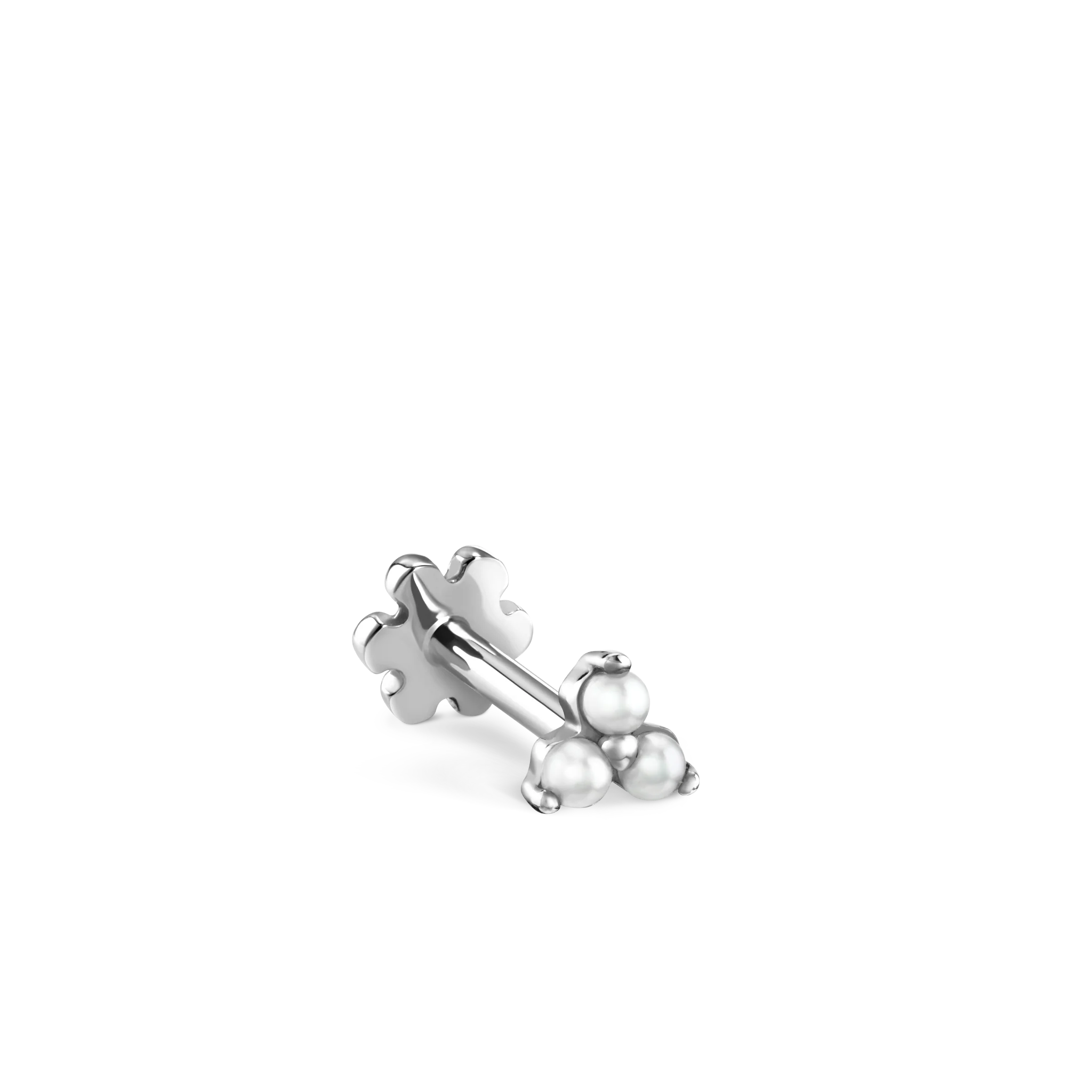 Pearl Trinity Threaded Stud Earring - Image 23