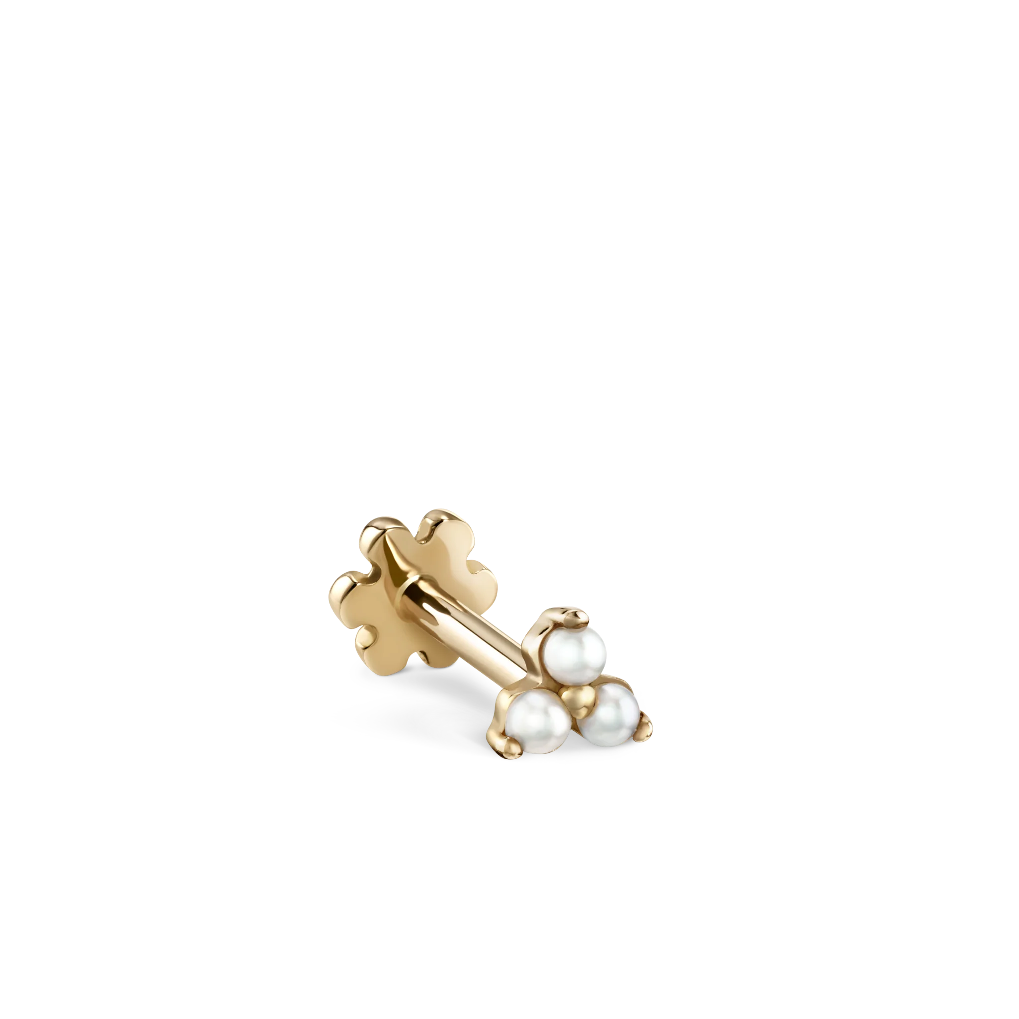 Pearl Trinity Threaded Stud Earring - Image 24