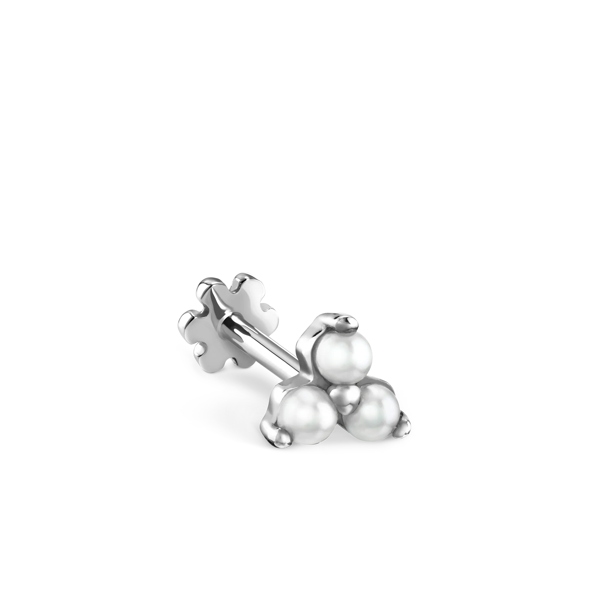 Pearl Trinity Threaded Stud Earring - Image 26