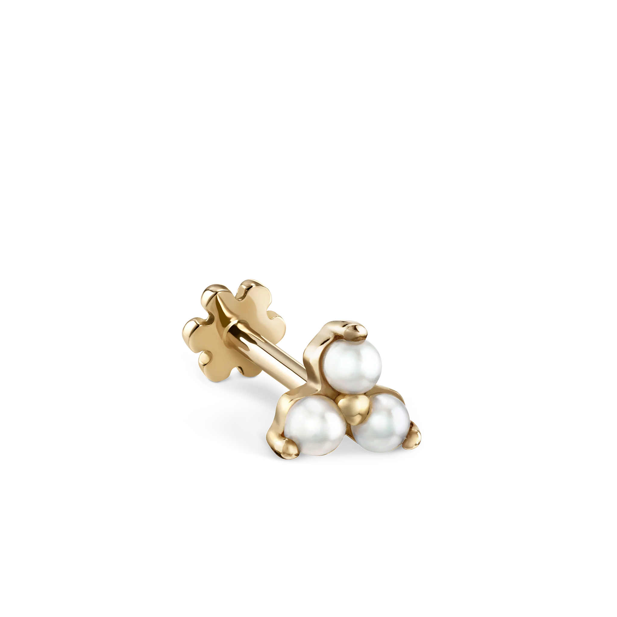 Pearl Trinity Threaded Stud Earring - Image 27