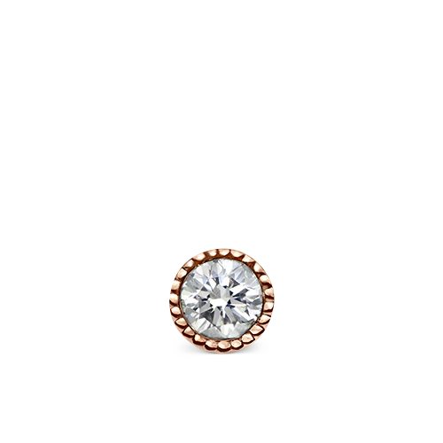 Natural Pink Pear Floating Diamond Threaded Charm Earring With Titanium Backing - Image 6