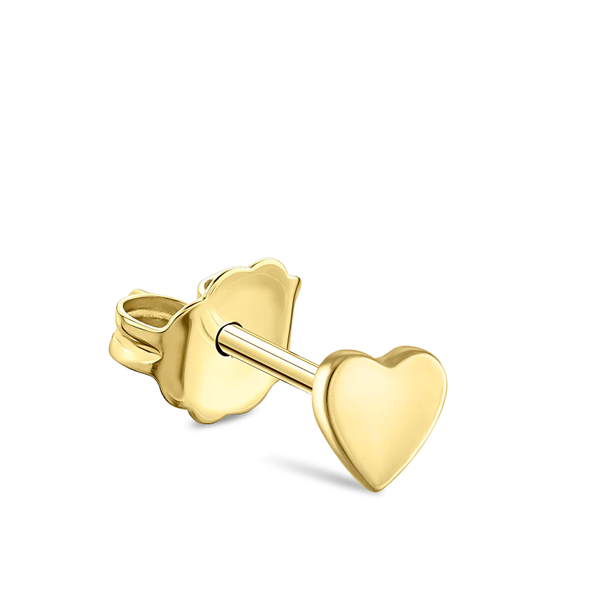 Plain Heart Traditional Stud Earring - Image 5
