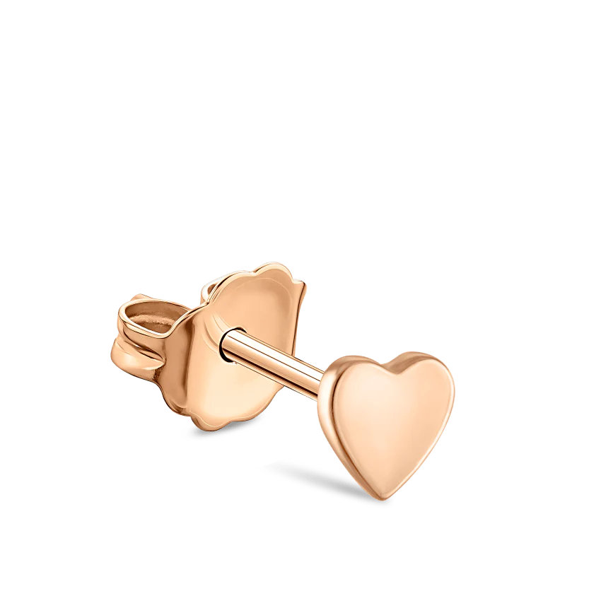 Plain Heart Traditional Stud Earring - Image 8