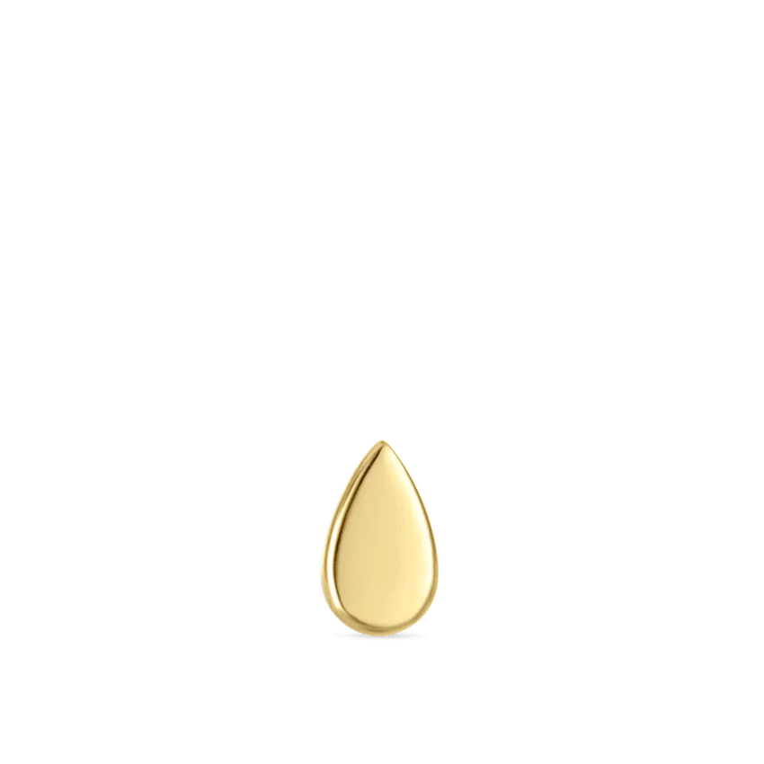Plain Pear Shaped Threaded Stud Earring - Image 11