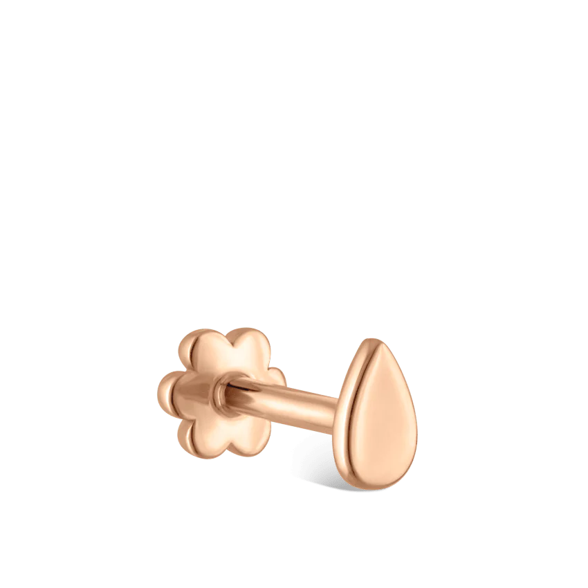 Plain Pear Shaped Threaded Stud Earring - Image 12