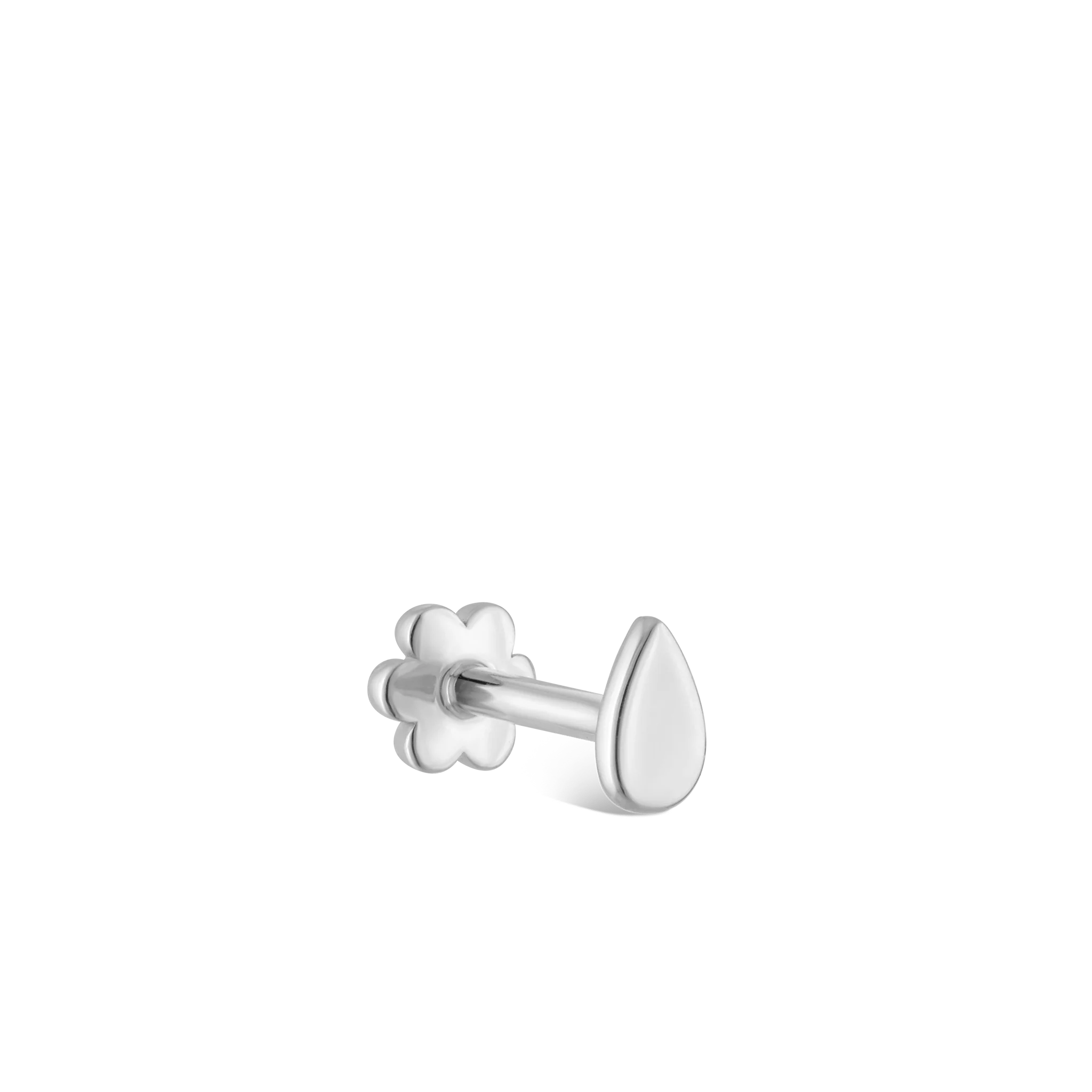 Plain Pear Shaped Threaded Stud Earring - Image 18