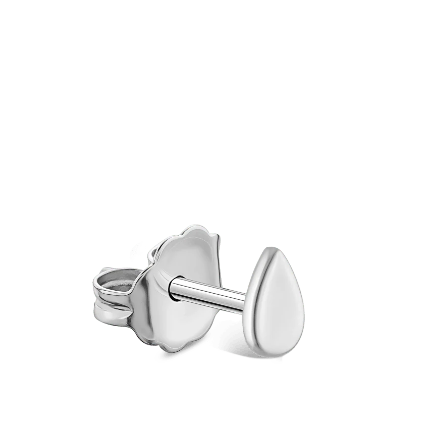 Plain Pear Stud Earring - Image 2