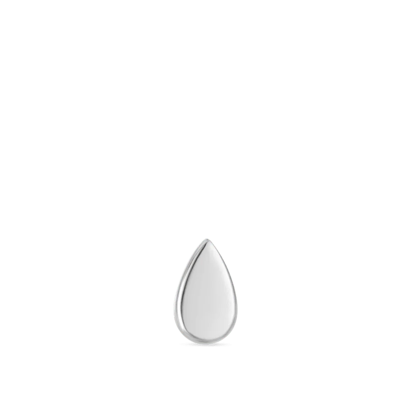 Plain Pear Stud Earring - Image 3