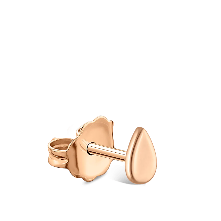 Plain Pear Stud Earring - Image 6