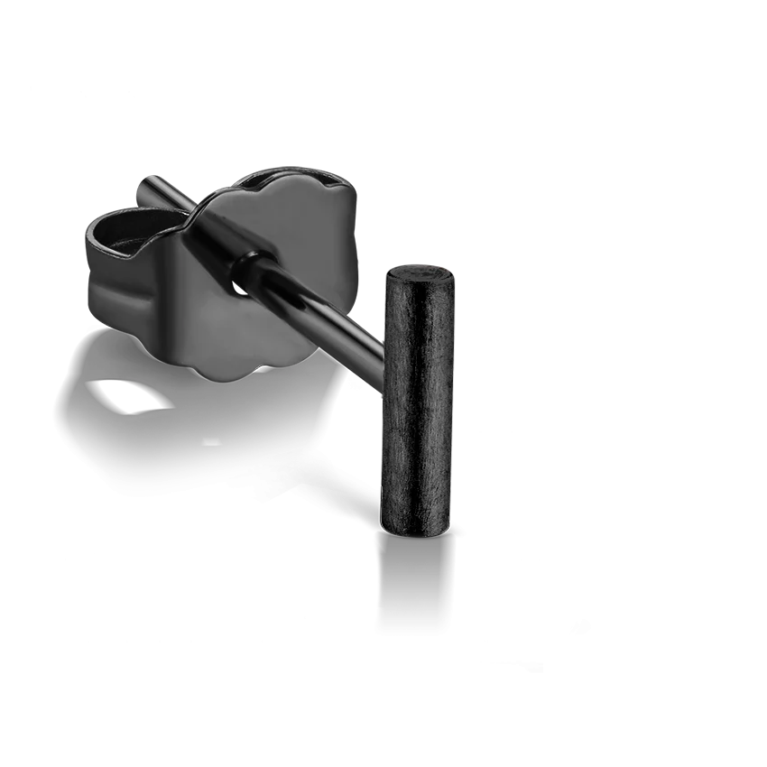 Polished Round Bar Stud Earring - Image 14
