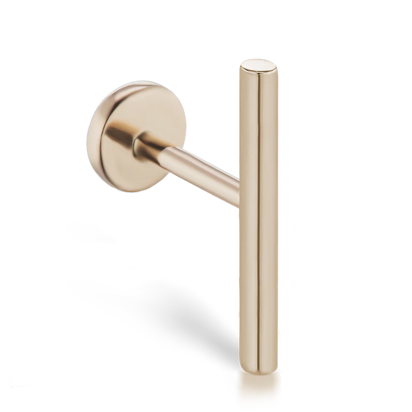 Polished Round Bar Threaded Stud Earring - Image 13
