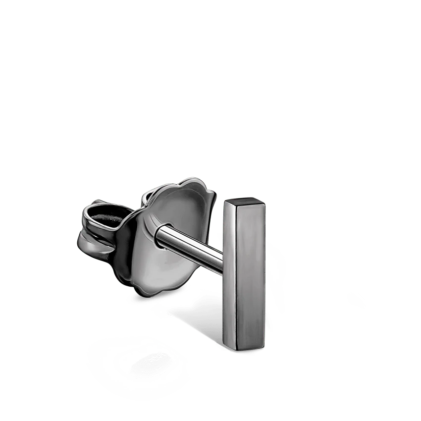 Polished Square Bar Stud Earring - Image 14