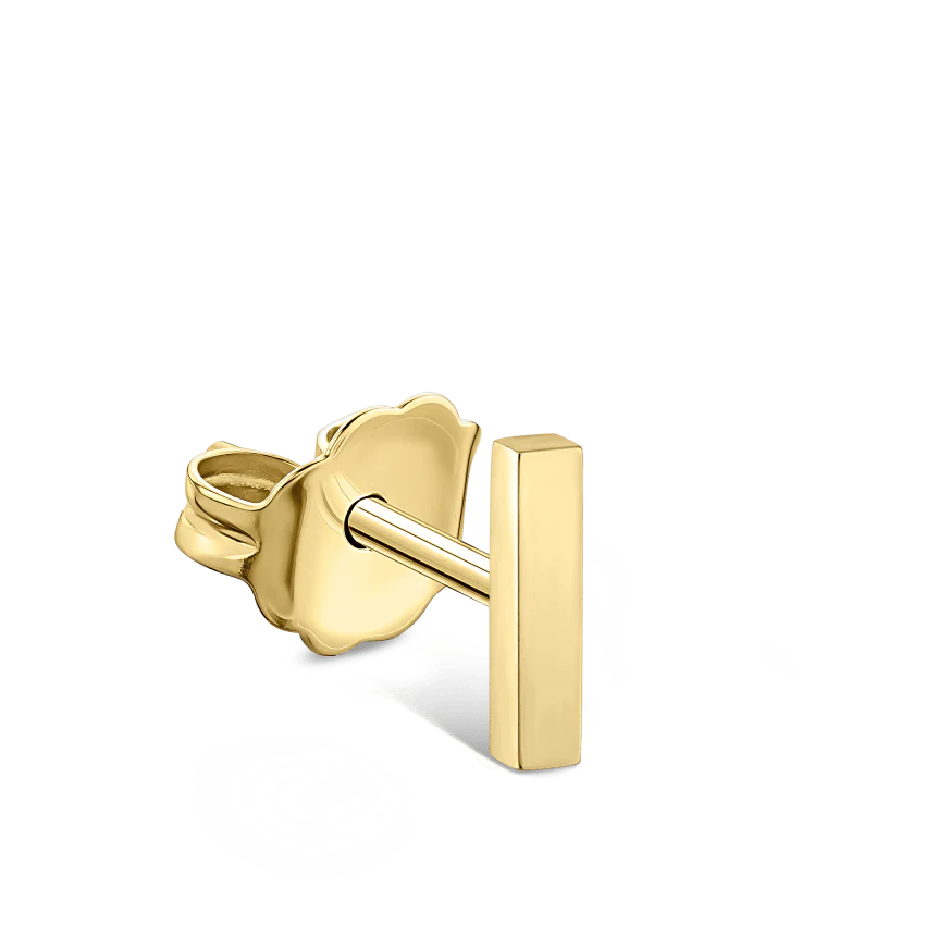 Polished Square Bar Stud Earring - Image 6
