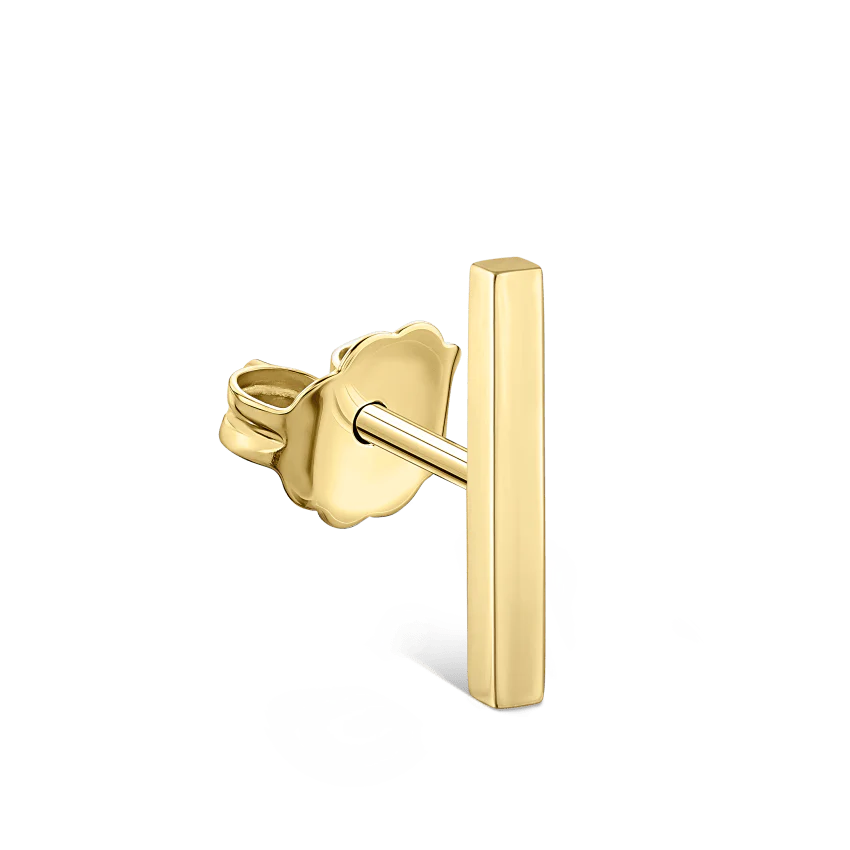 Polished Square Bar Stud Earring - Image 8