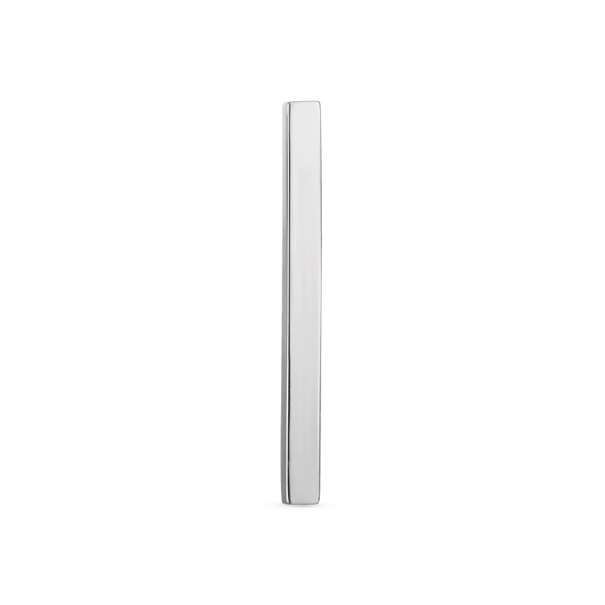 Polished Square Bar Threaded Stud Earring - Image 12