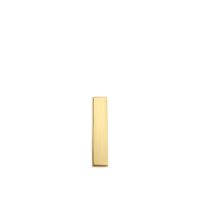 Polished Square Bar Threaded Stud Earring - Image 16