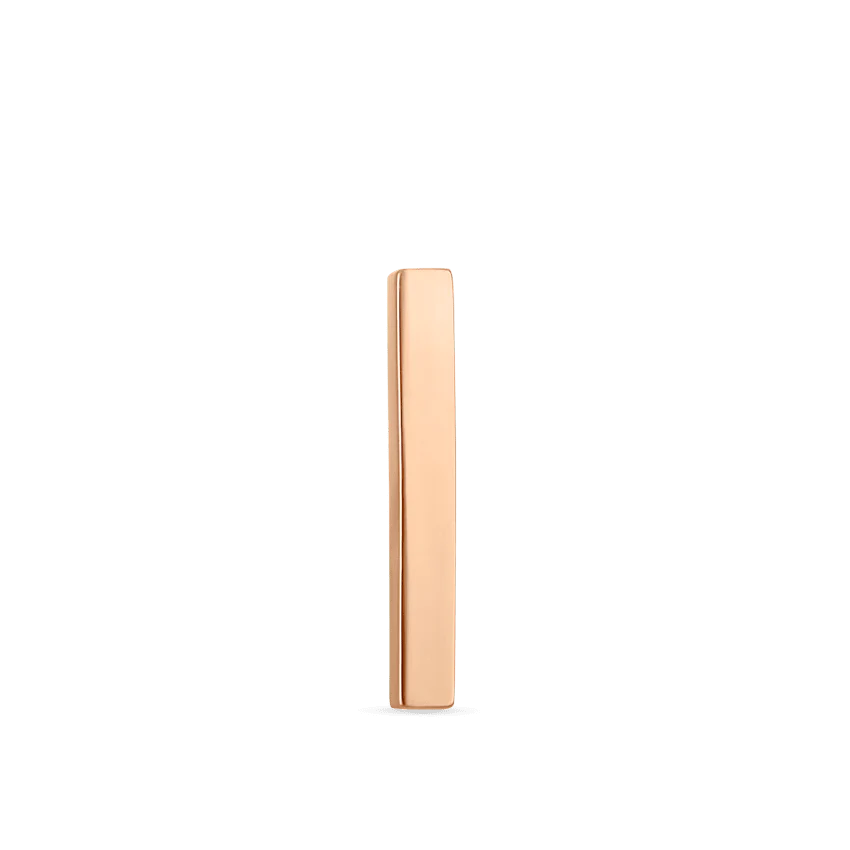 Polished Square Bar Threaded Stud Earring - Image 31