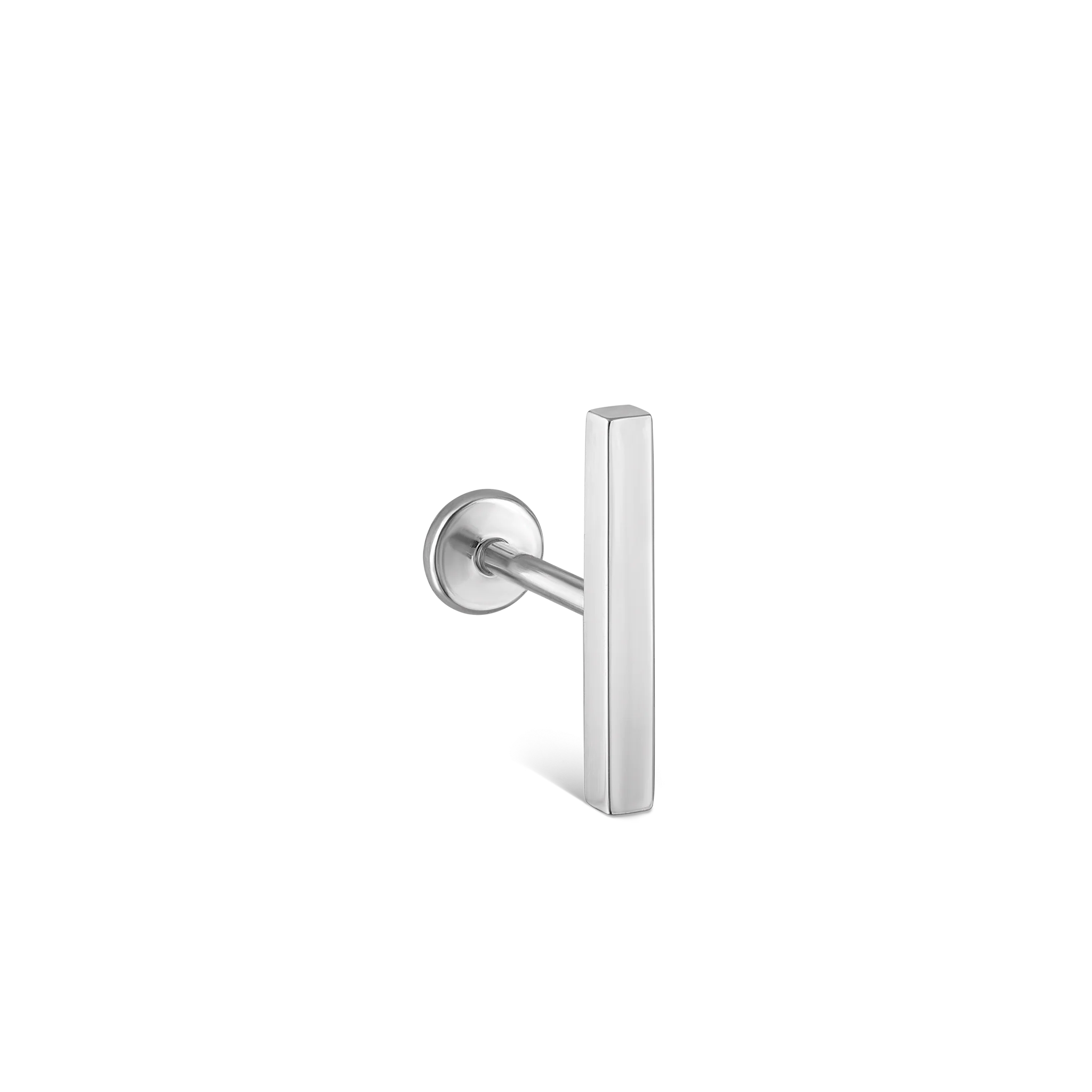 Polished Square Bar Threaded Stud Earring - Image 38