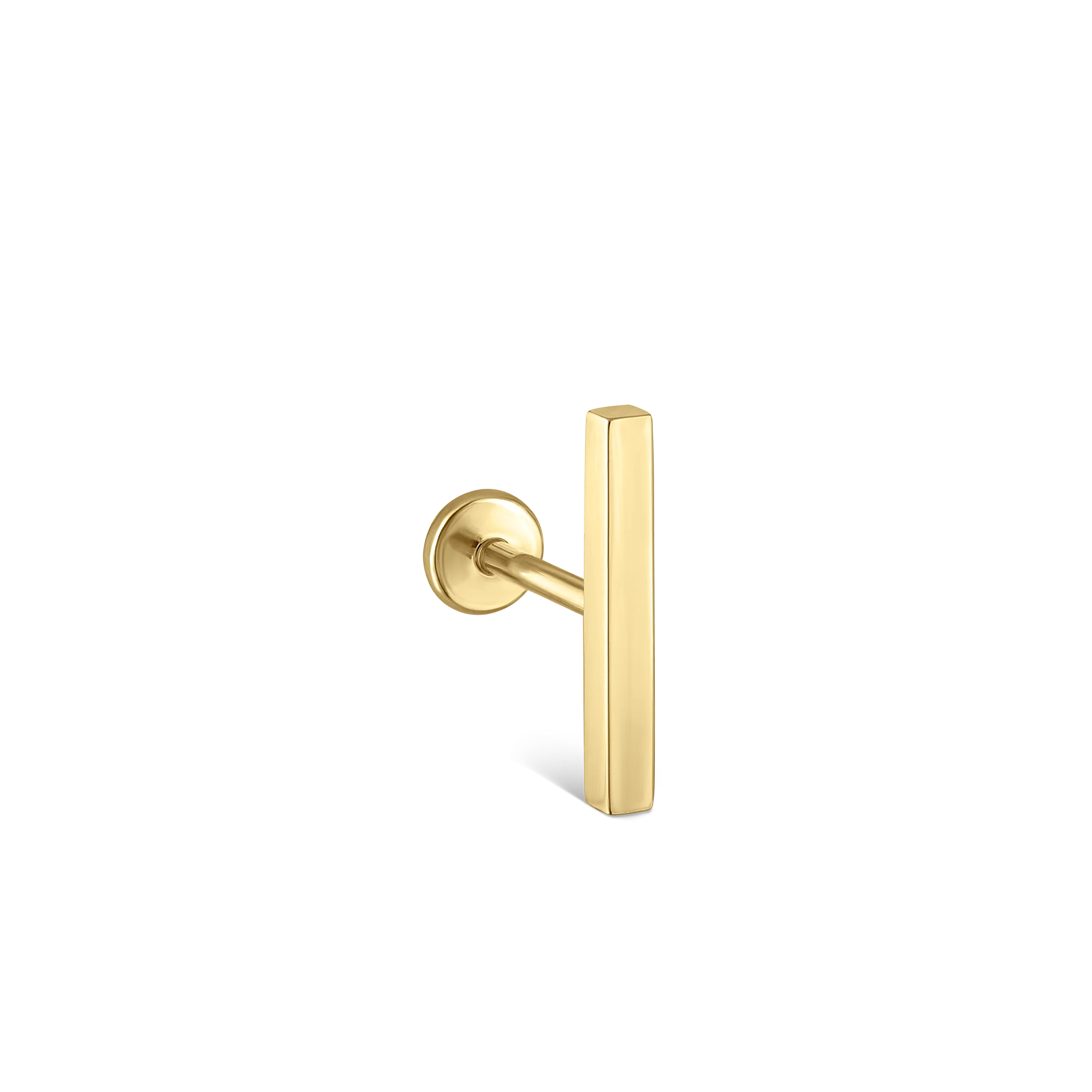 Polished Square Bar Threaded Stud Earring - Image 39