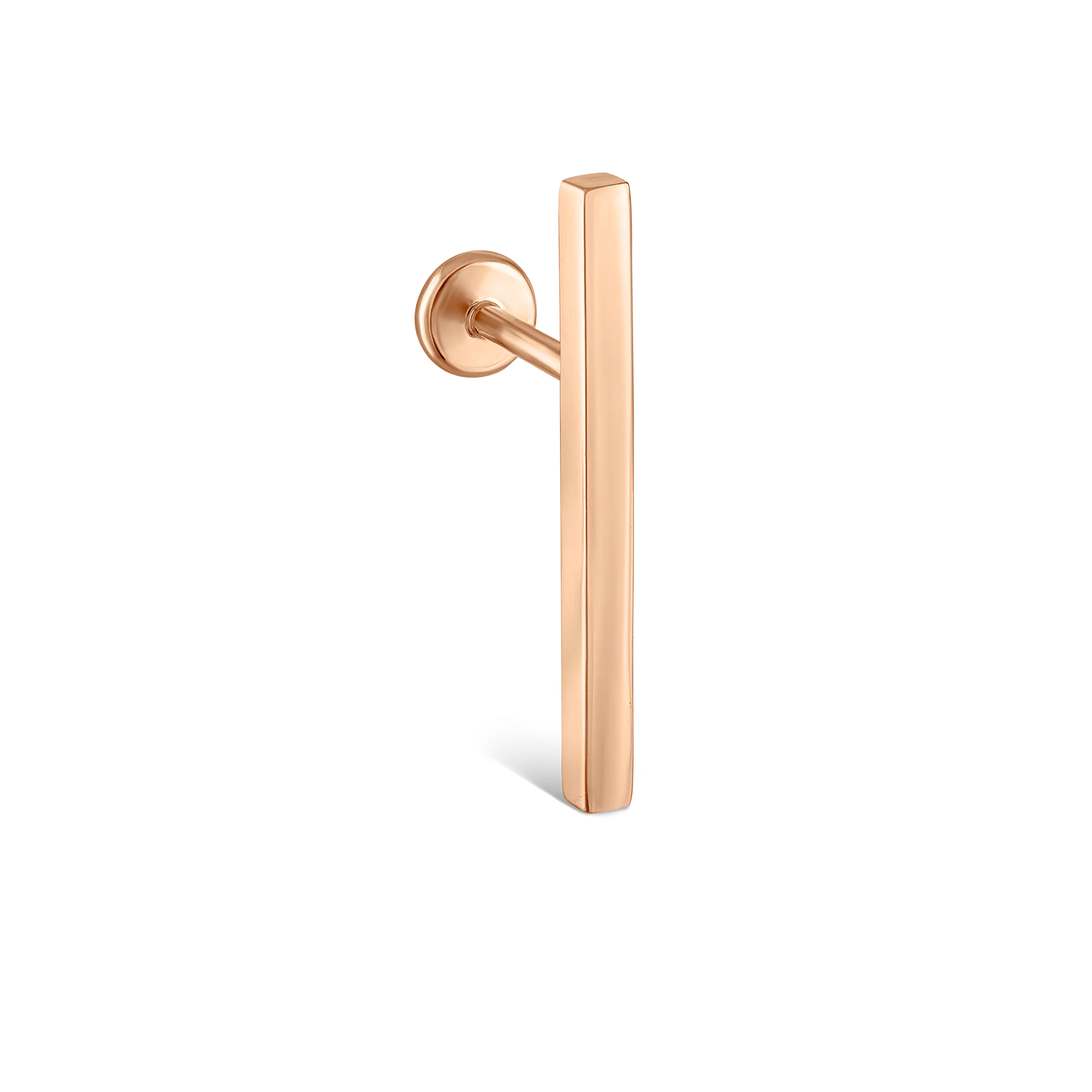 Polished Square Bar Threaded Stud Earring - Image 40