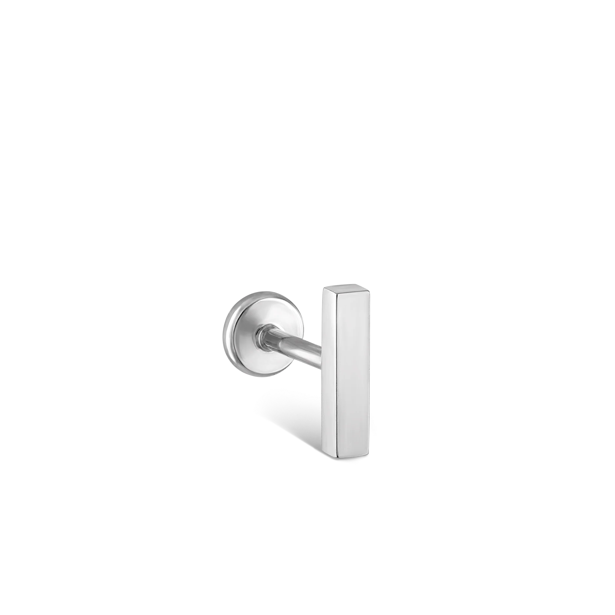 Polished Square Bar Threaded Stud Earring - Image 44