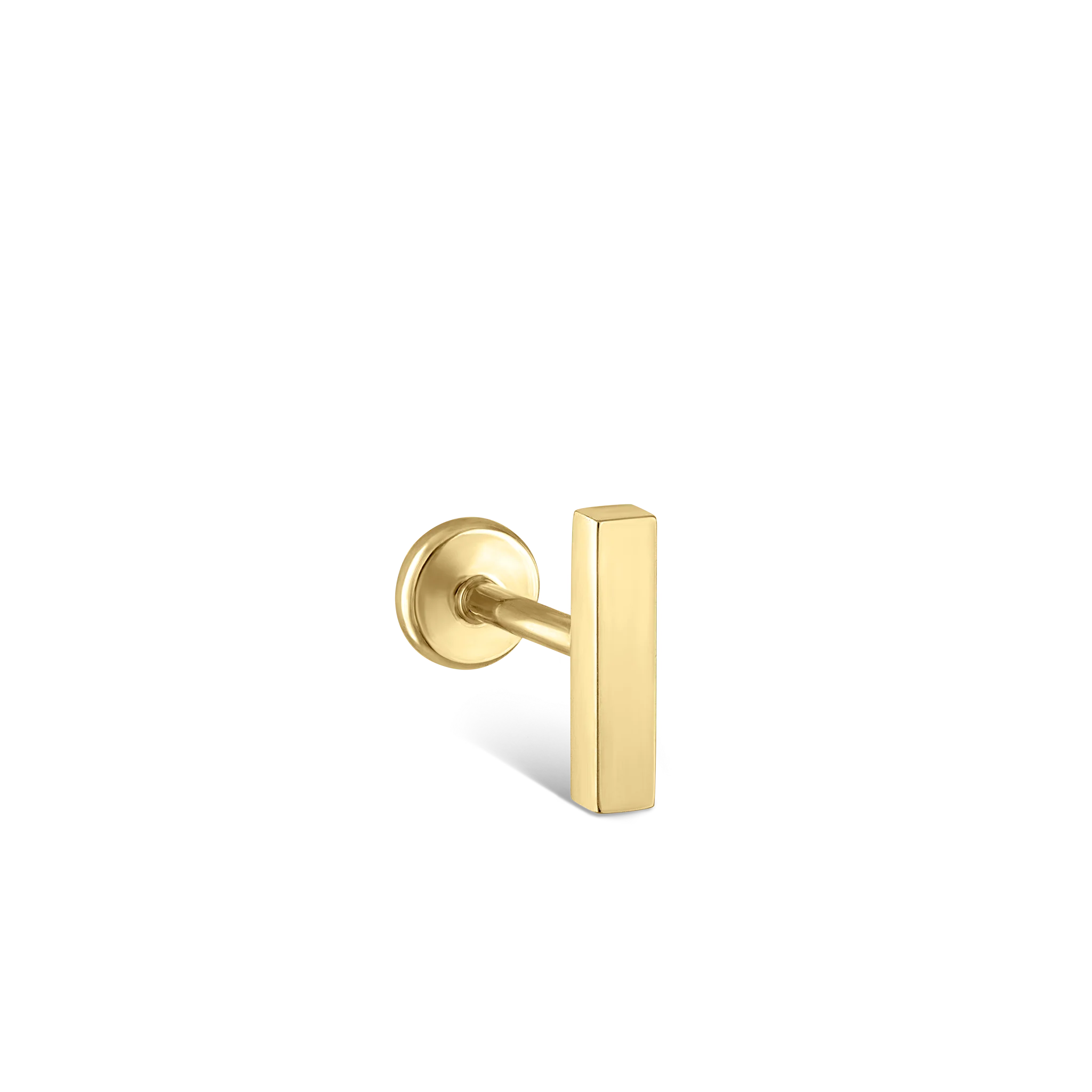 Polished Square Bar Threaded Stud Earring - Image 45