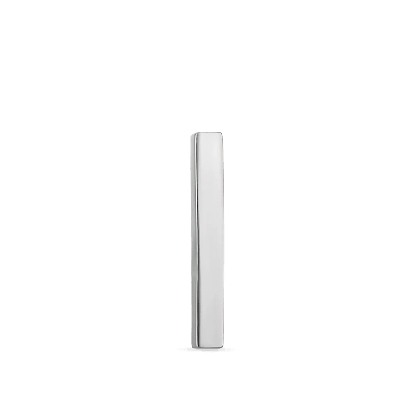 Polished Square Bar Threaded Stud Earring - Image 9